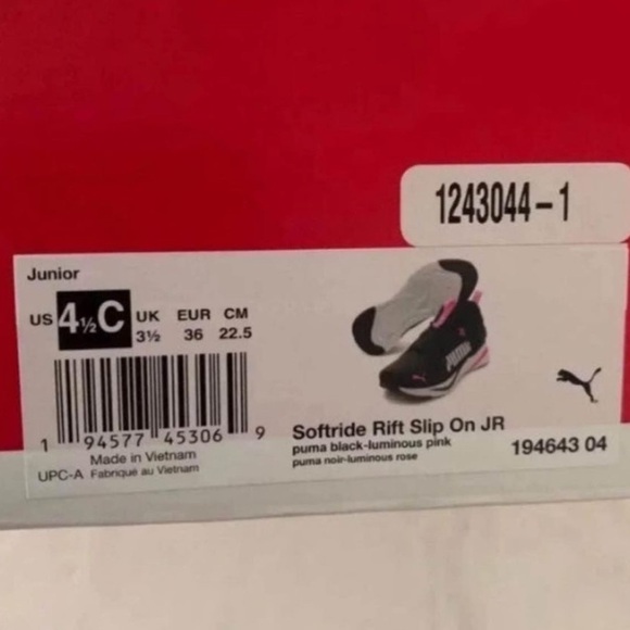 (NEW) PUMA Youth Girl’s Softride Rift Slip-On, Size: 4.5 (Youth Girl’s) - Picture 15 of 15